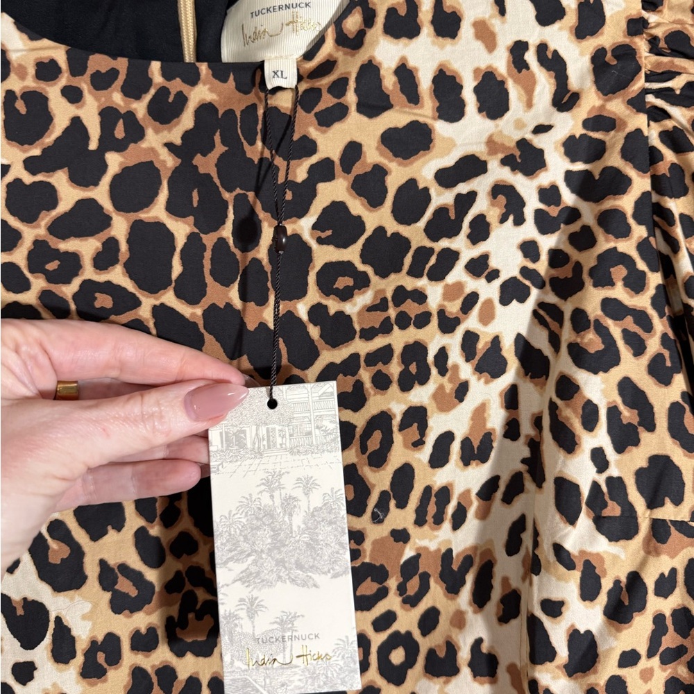 Tuckernuck Leopard-Print Puff-Sleeve Top - Brown/Cream - Picture 6 of 7
